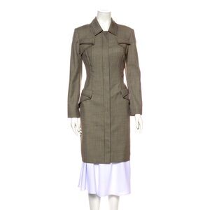 Carolina Herrera Runway wool dress/ trench coat 😍